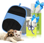 3-in-1 Pet Grooming Kit - Pet Deshedding Glove, 360 degrees Silicone Finger Toothbrush, and Professional Dog Nail Clippers with File - Complete Grooming Set for Cats & Dogs with Short or Long Fur - Image 12