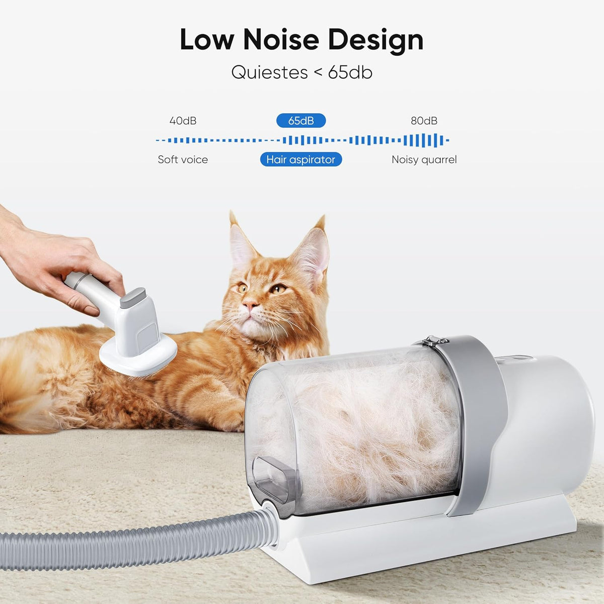 Newbulig slicker grooming brush and deshedding tool attachments close up view.