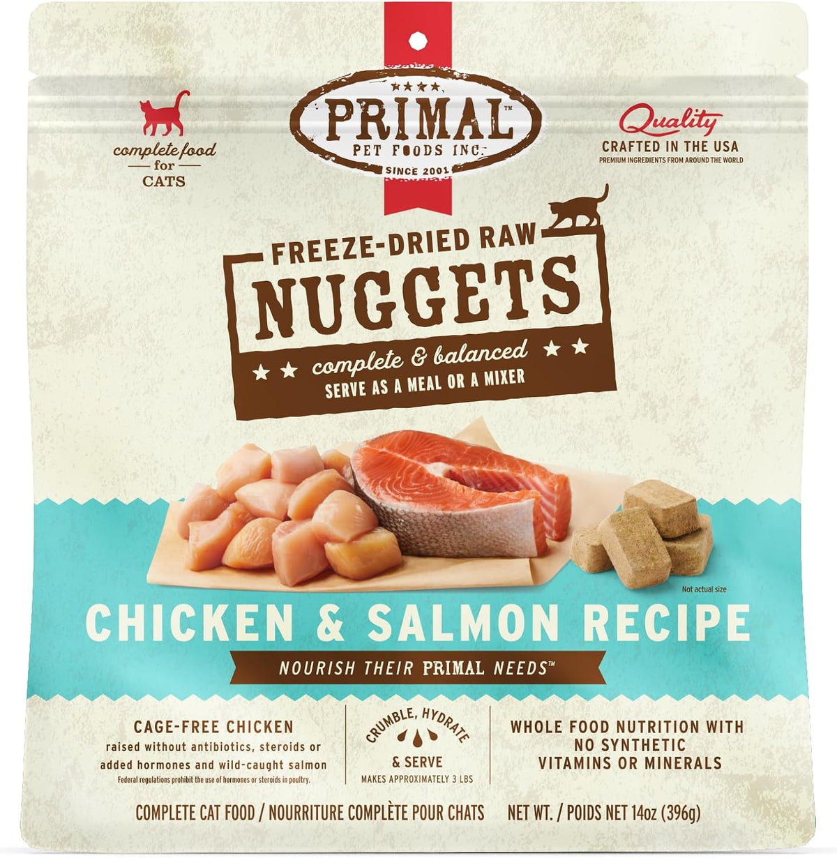 Primal Freeze Dried Raw Cat Food Nuggets Rabbit, Complete & Balanced Meal or Topper, Premium, Healthy, Grain Free, High Protein Raw Cat Food with Probiotics (5.5 oz) - Image 14