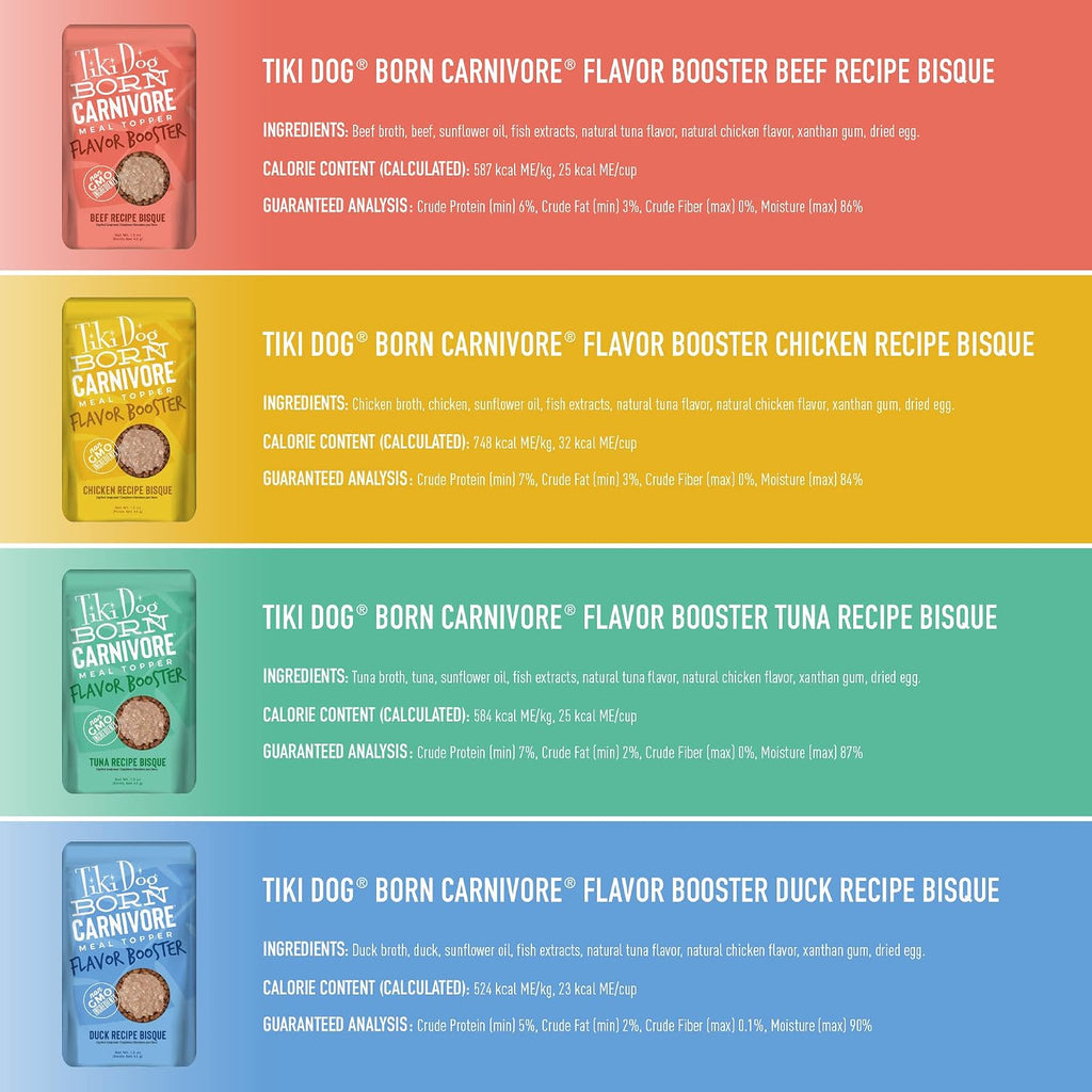 Tiki Dog duck recipe bisque meal topper