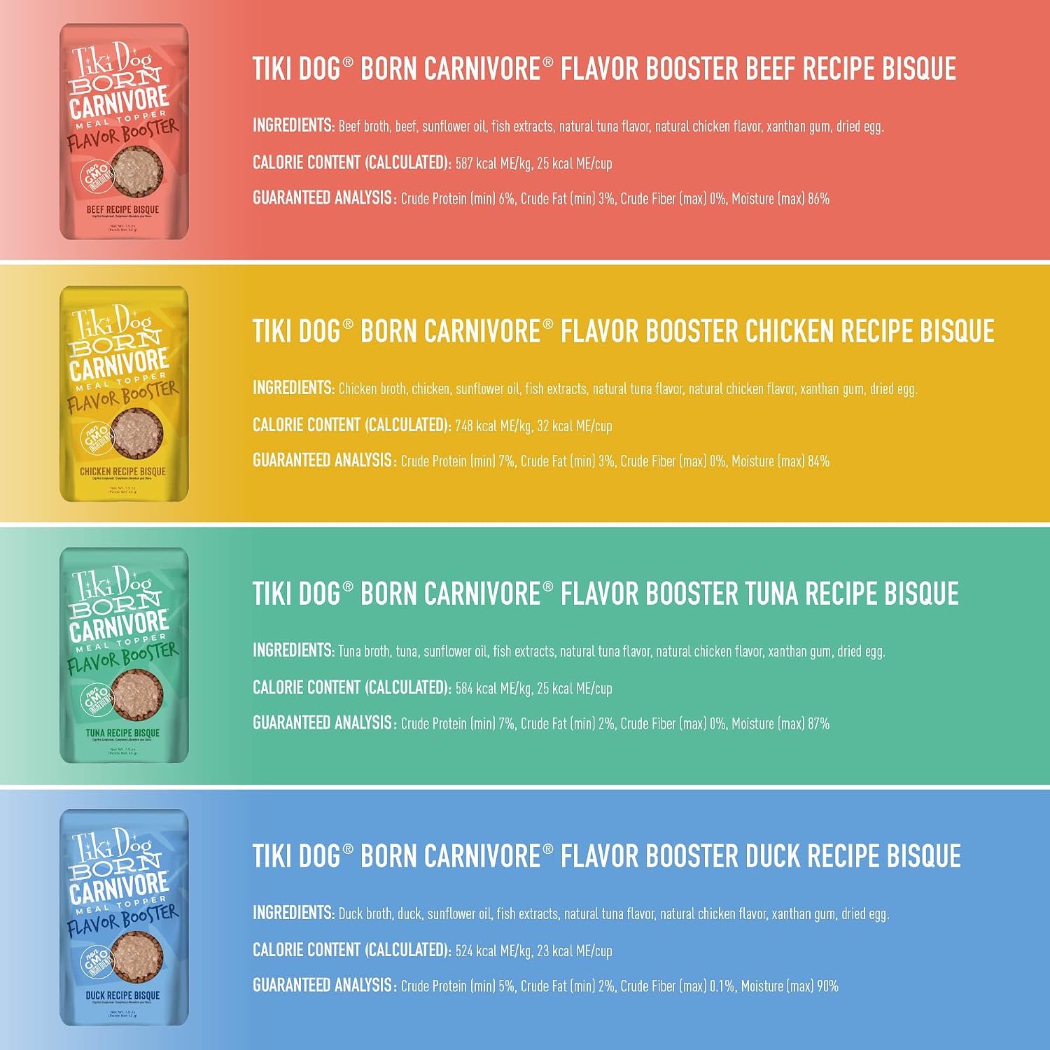 Tiki Dog duck recipe bisque meal topper