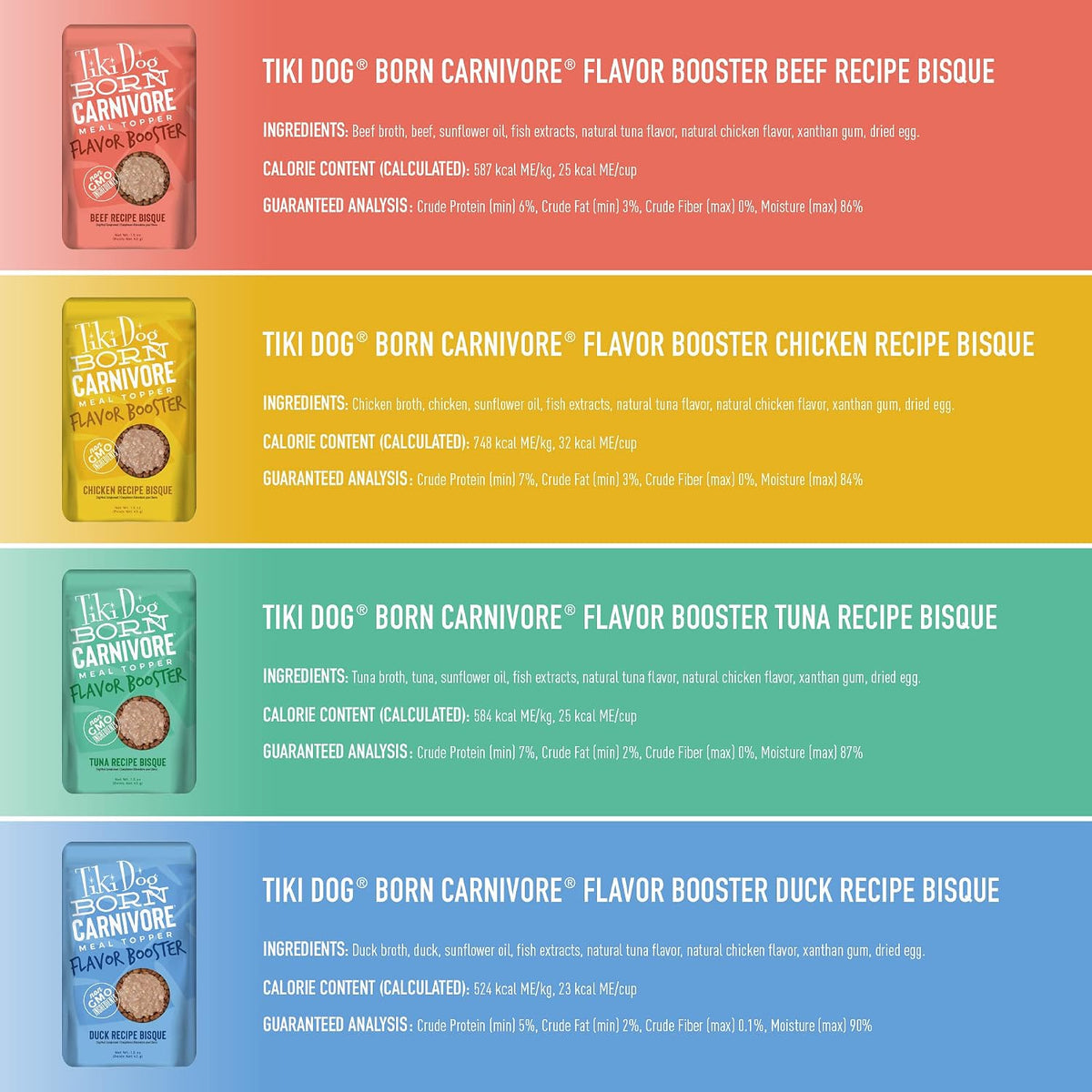 Tiki Dog duck recipe bisque meal topper