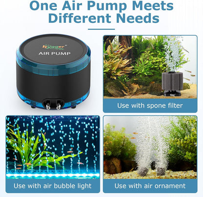 Hygger oxygen pump packaging and included accessories