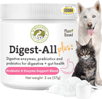 Wholistic Pet Organics Digest-All Plus probiotic powder jar front view for pet digestive health