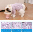 Back zipper detail on Feimax cat surgical suit