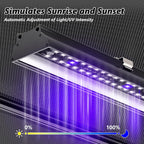 REPTITRIP 16-Inch LED UVB Reptile Light with Auto On/Off & Preset Day-Night Cycle Dimming, 4 UVI Modes Fixture Controller, 14W Aluminum UVA UVB Lamp for Bearded Dragons, Turtles & Snakes, 6500K - Image 9