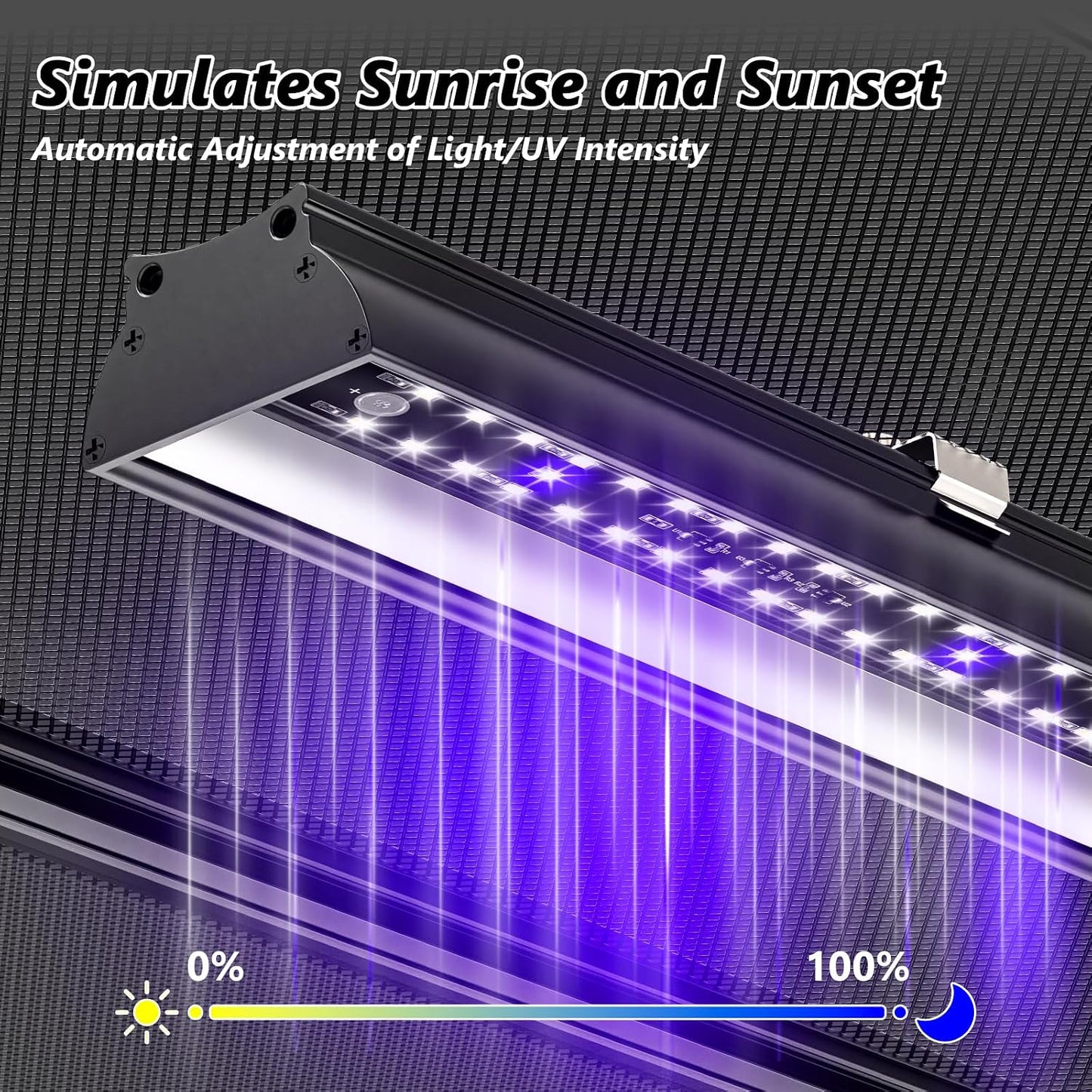 REPTITRIP 16-Inch LED UVB Reptile Light with Auto On/Off & Preset Day-Night Cycle Dimming, 4 UVI Modes Fixture Controller, 14W Aluminum UVA UVB Lamp for Bearded Dragons, Turtles & Snakes, 6500K - Image 9