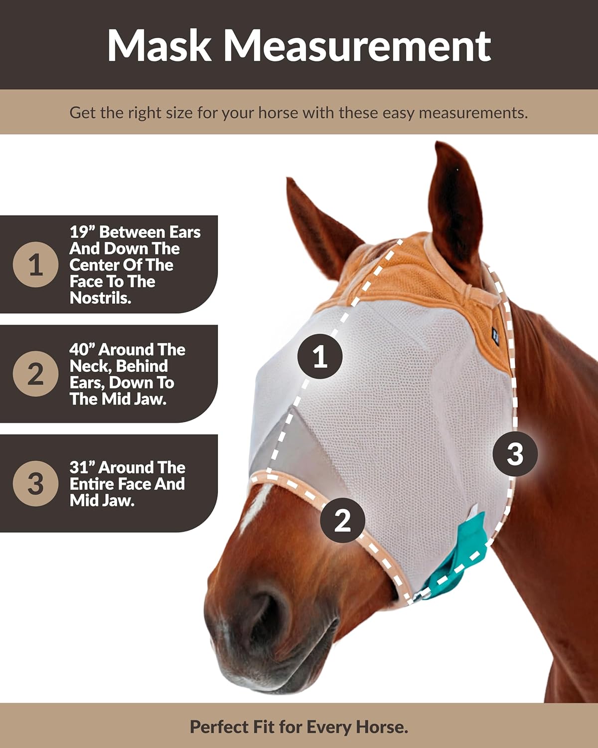 Tsz horse fly mask with included laundry washing bag