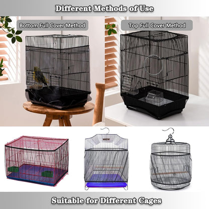 Washable nylon bird cage skirt showing elasticity strength