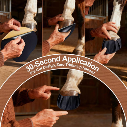 Detailed view of breathable material on hoof tape