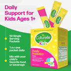 Culturelle Kids probiotic powder packet opened for mixing