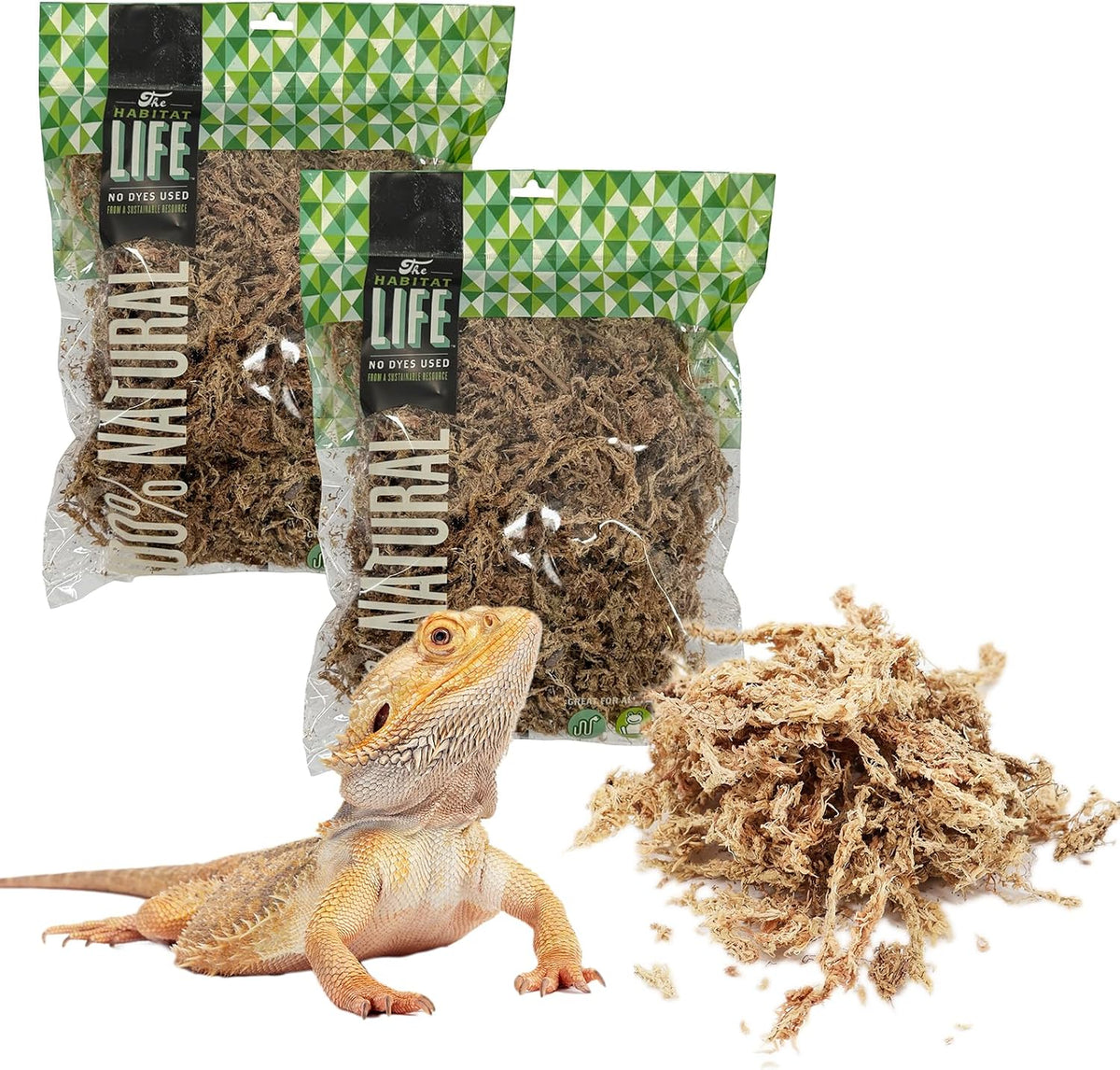 The Habitat Life - Natural Variety Pack - Mix of Reindeer, Mood, Sheet & Spanish Moss - for All Terrariums - Humidity Control - Breathable Bedding - Dye-Free & Safe - Medium - 1 Pack - Image 12