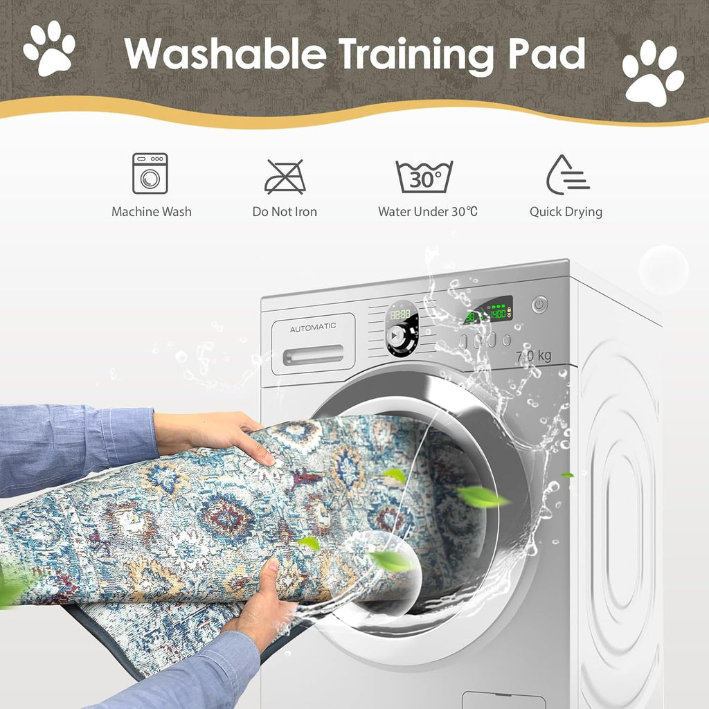 Sclose dog playpen mat in a home environment