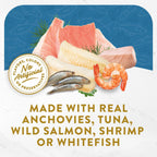 Variety pack box showing tuna and salmon flavors