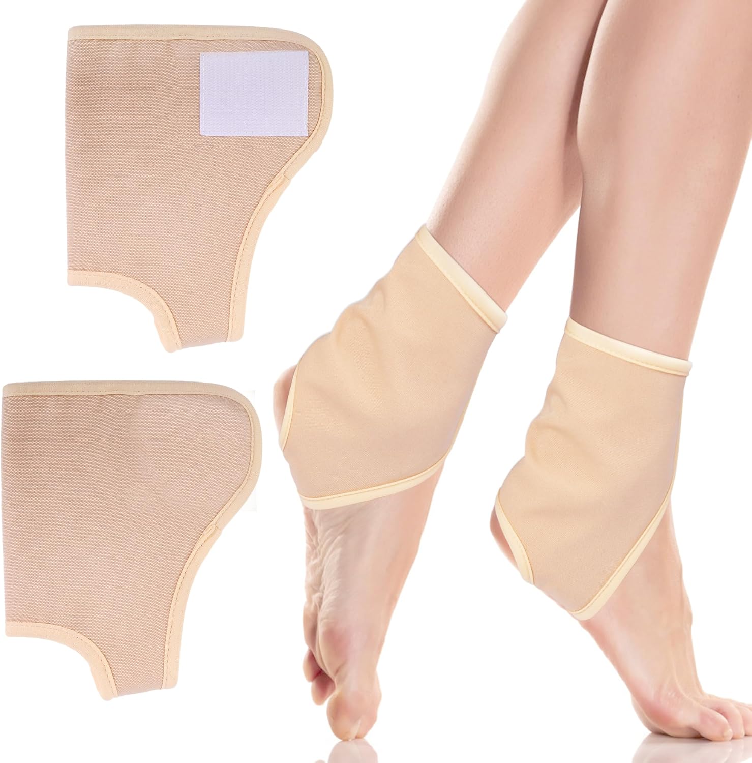 Palksky Castor Oil Pack Wrap for Feet front view organic cotton material.