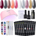 Wakaniya poly gel nail kit front view with gift box packaging
