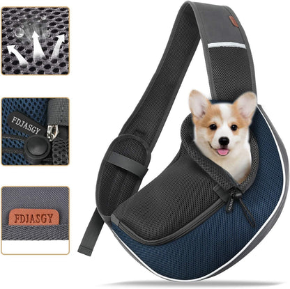 Small cat resting comfortably in Fdjasgy pet sling
