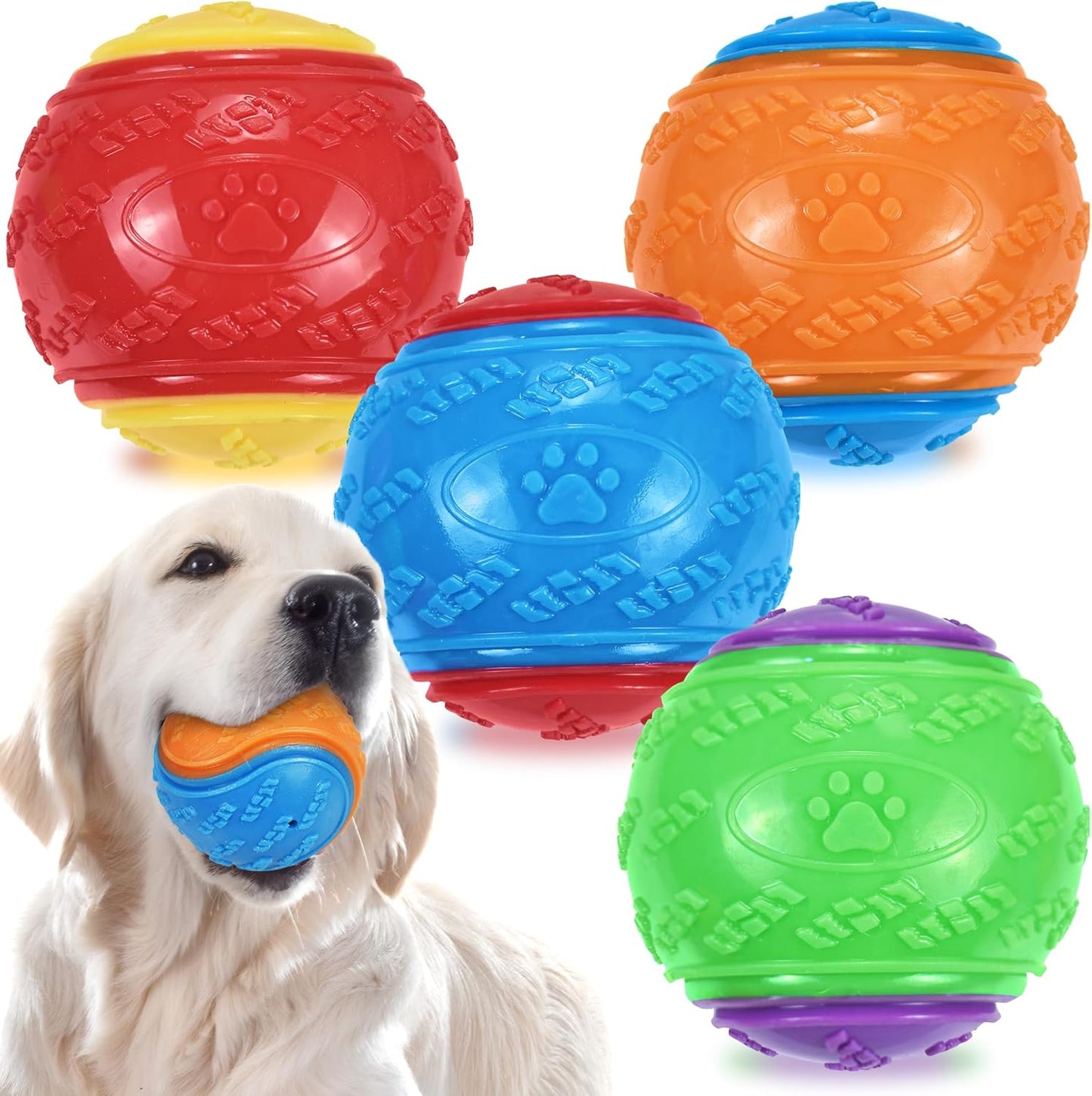 6Pcs Squeaky Dog Balls, Dog Toys Balls for Training, Tough Ball Toys for Dogs, Fit with Dog Ball Launcher, High Bouncy Dog Ball for Interactive Playing, Puppy Pet Chew Balls Teething Balls 2.5in - Image 10