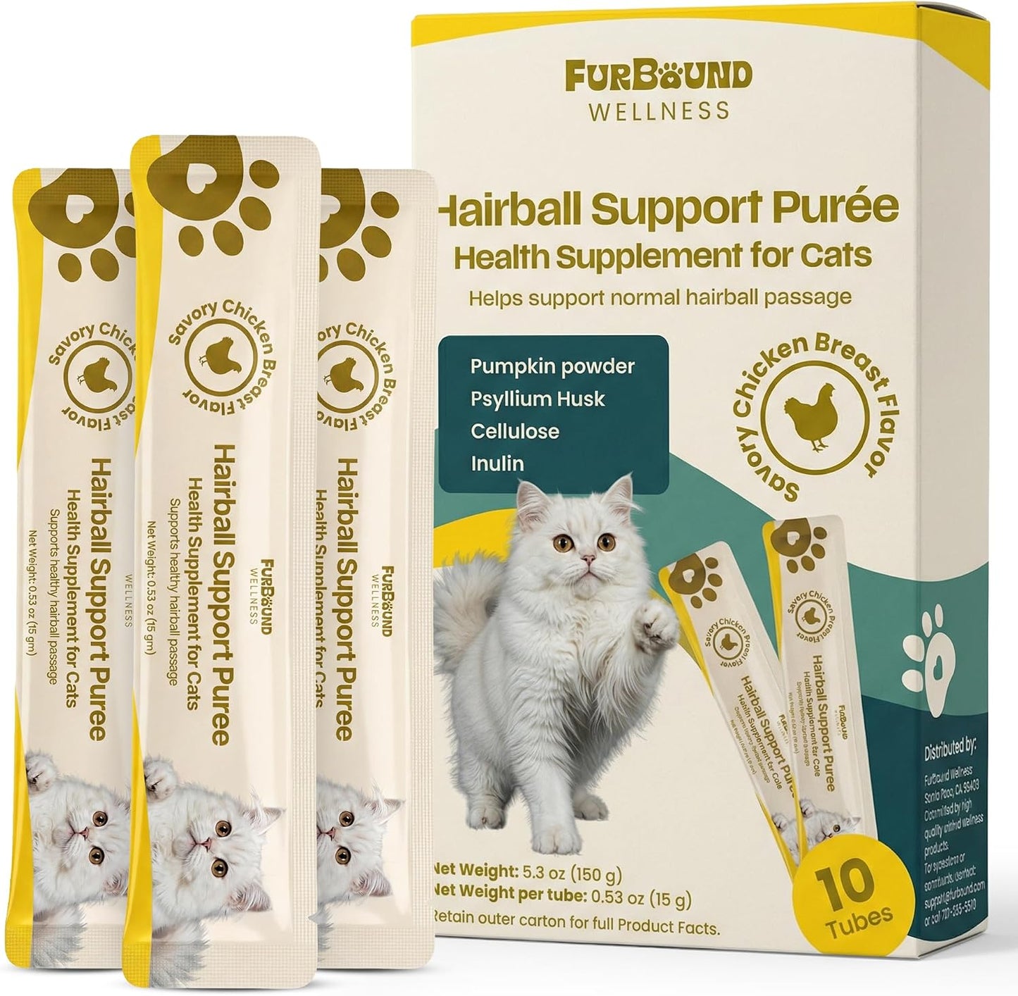 Wellness Kidney Support Pure for Cats - Renal Cat Health Supplement with Taurine, L-Carnitine, CoQ10, B-Complex, Yucca - Phosphorus-Conscious with Savory Chicken Breast Flavor - 10 Tubes - Image 12