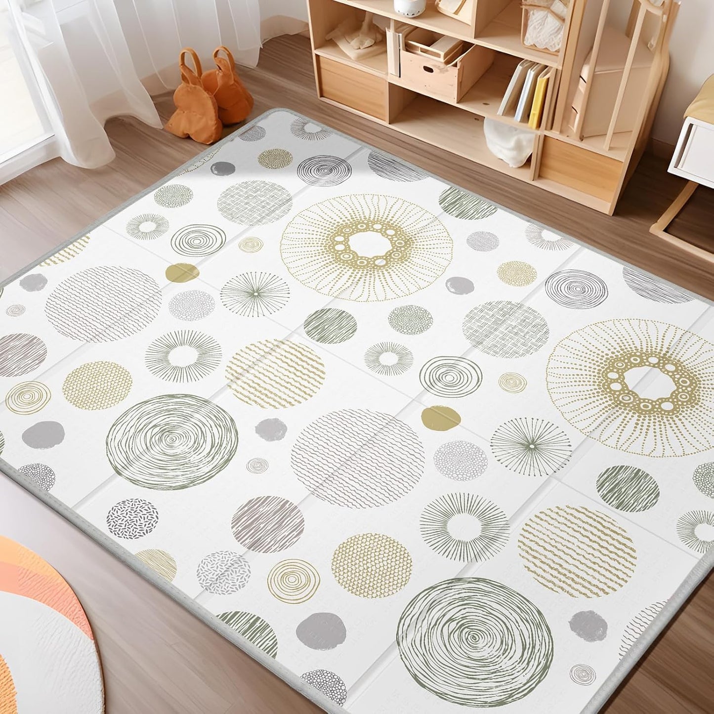 Piglog extra large foldable baby play mat front view