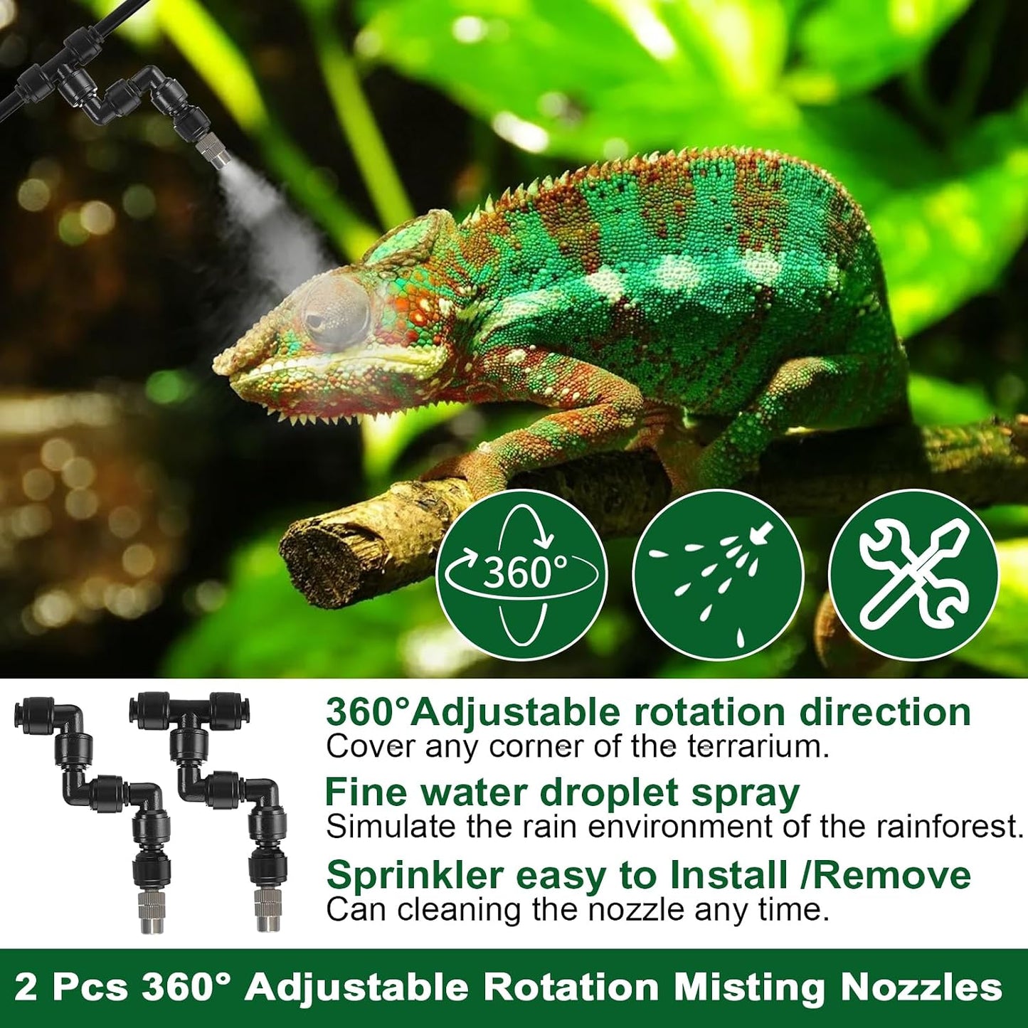 Complete Lewisia reptile mister setup for exotic pets