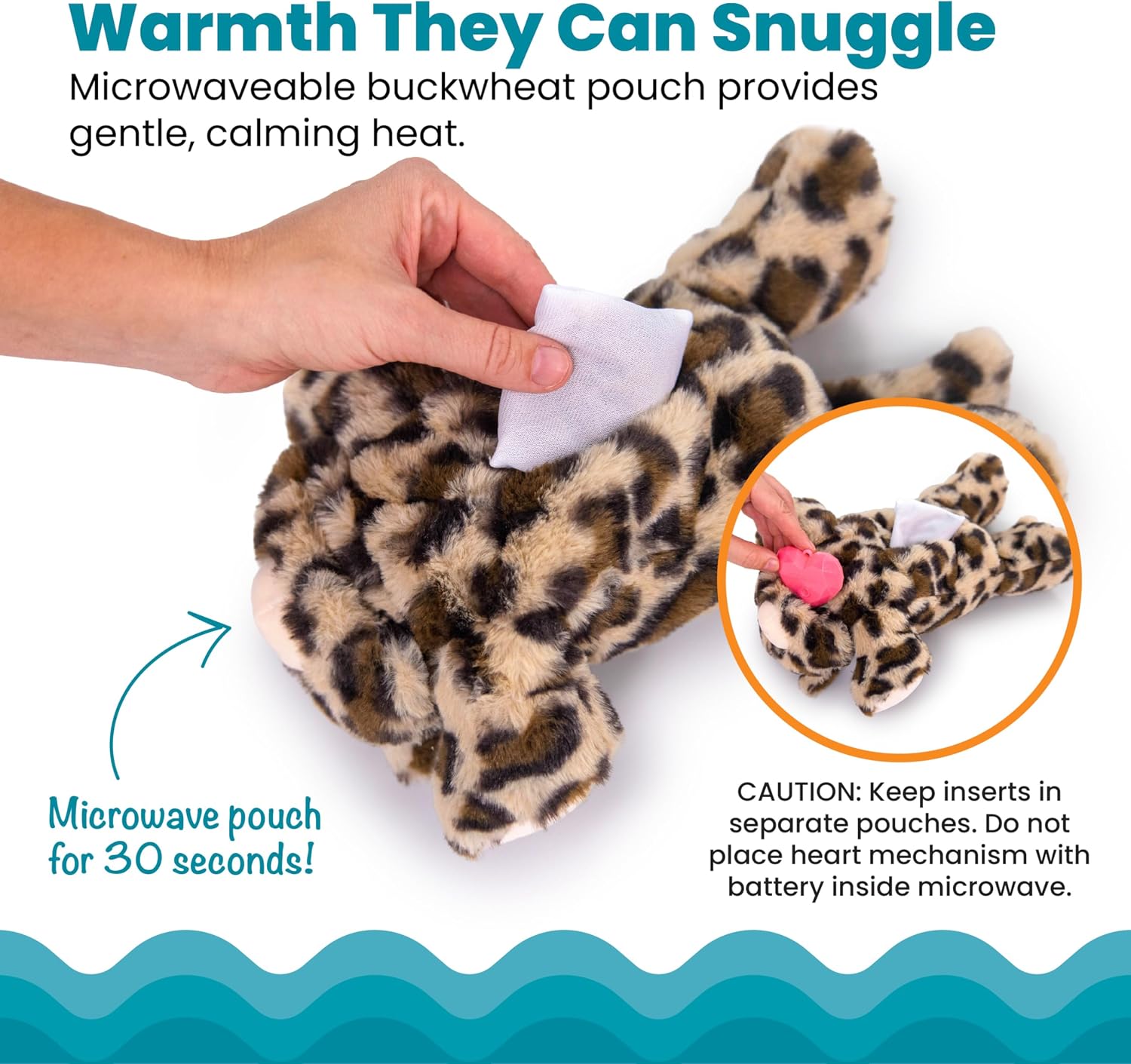 Catstages Calming Kitty Pal plush toy placed on a pet bed highlighting its soft texture