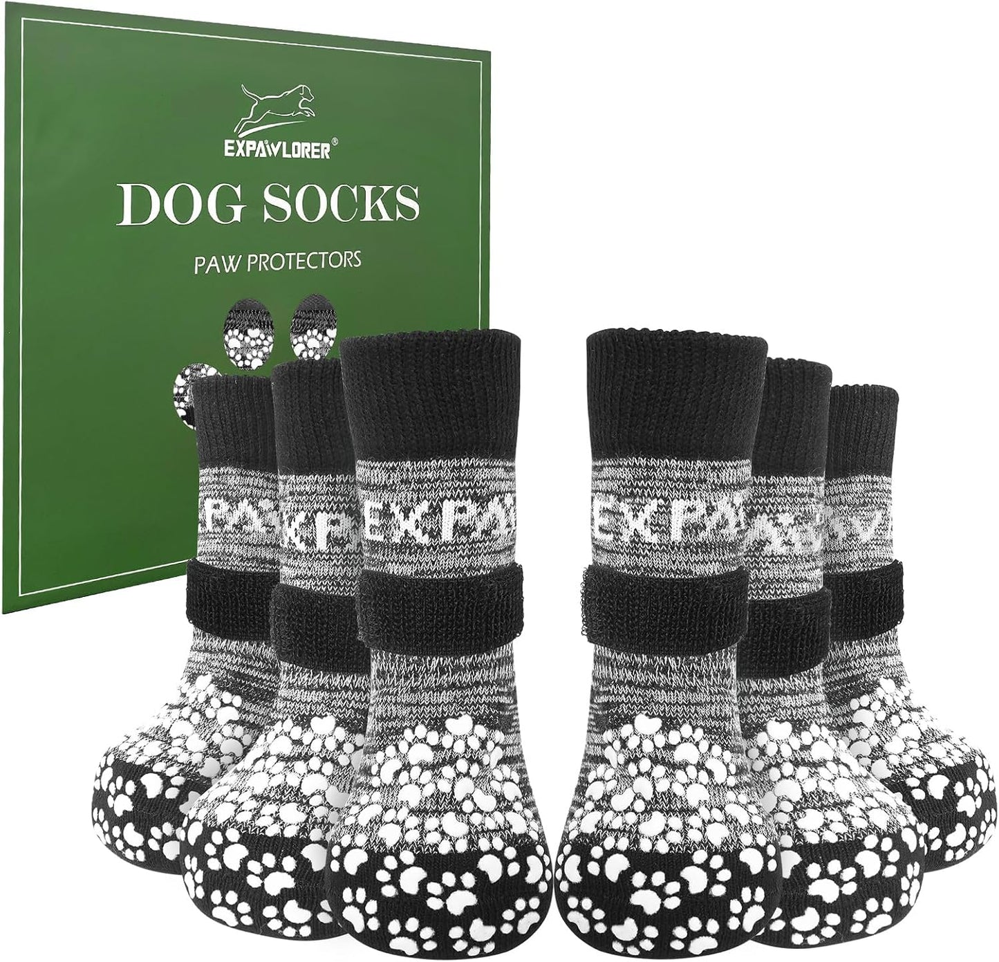 Expawlorer anti-slip dog socks front view