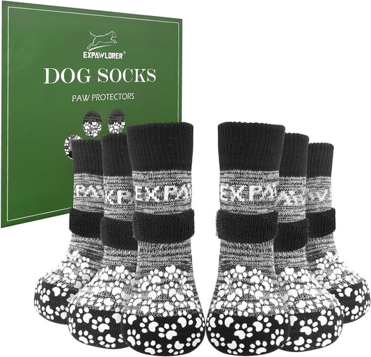 Expawlorer anti-slip dog socks front view