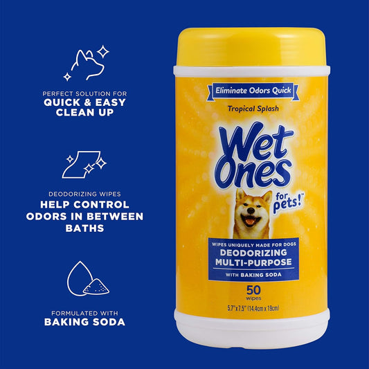 Tropical Splash scent pet grooming wipes packaging