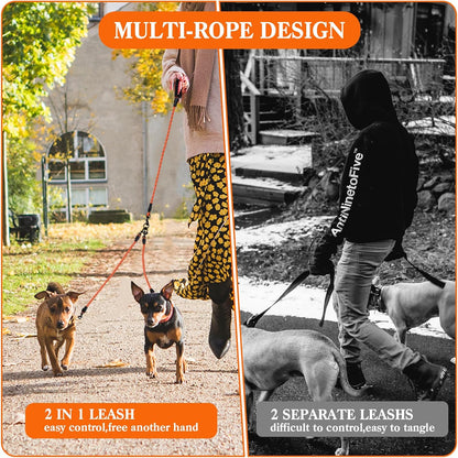 Luck Dawn no tangle triple dog leash zinc alloy buckles