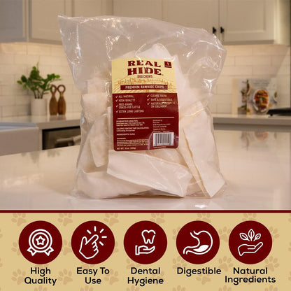 Collagen rich high protein safe digestion dog chews pile view