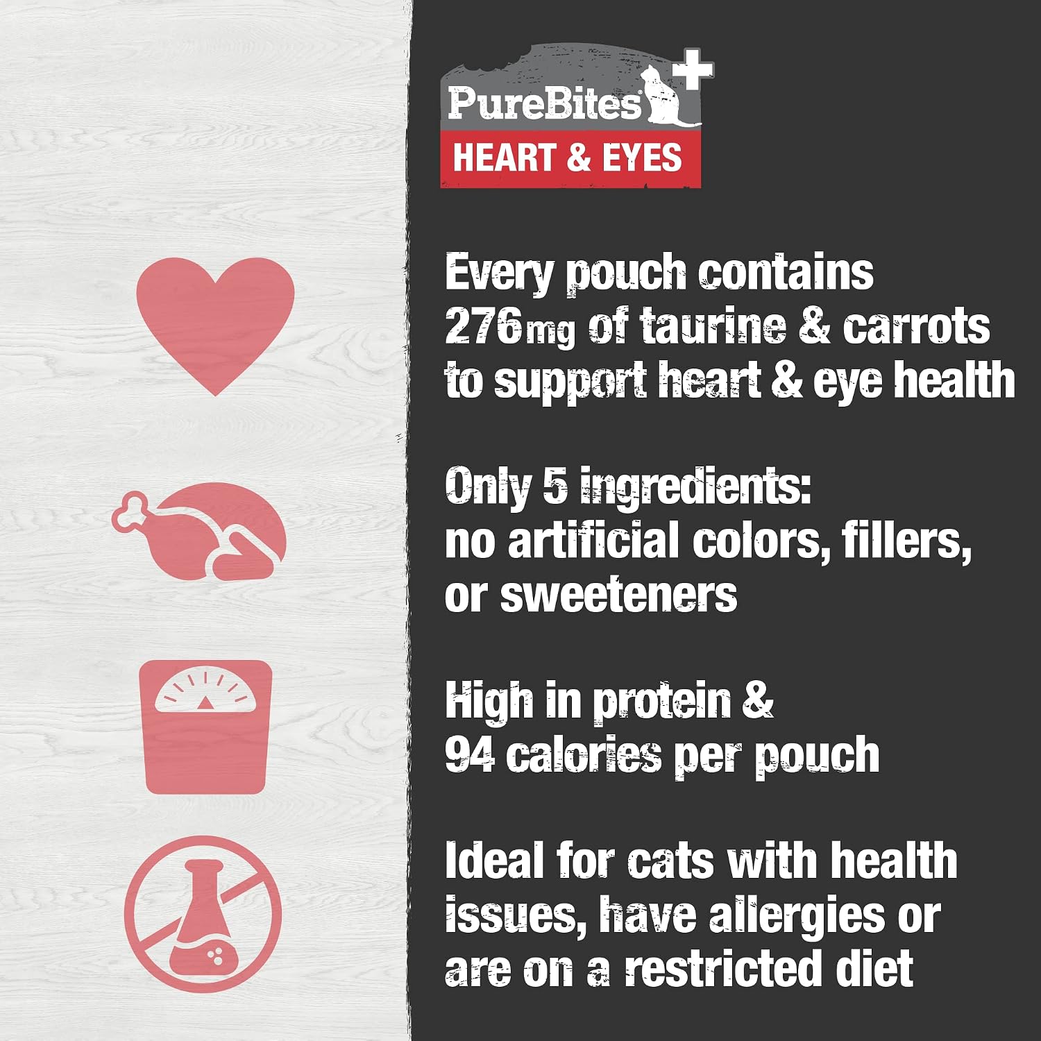 PureBites 5 ingredient functional wet cat treat nutritional facts