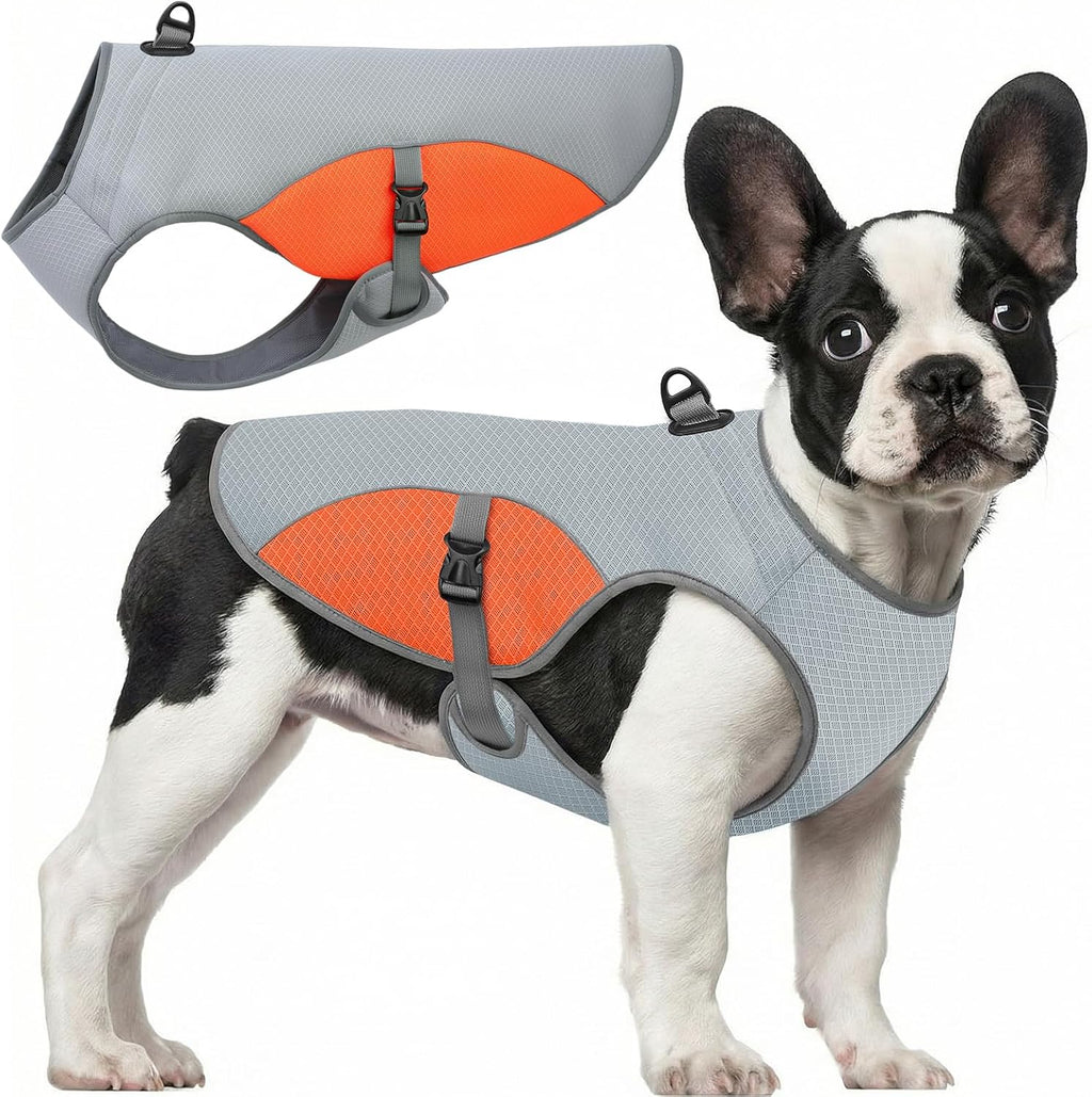 Dog Cooling Jacket for Large Dogs, Pet Cooling Vest with Mesh and D Ring, Dog Reflective Stripe Cooler Jacket for Beach, Hiking, Walking, Blue-L - Image 9
