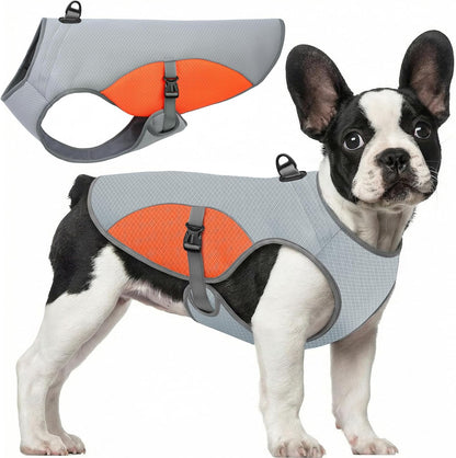Dog Cooling Jacket for Large Dogs, Pet Cooling Vest with Mesh and D Ring, Dog Reflective Stripe Cooler Jacket for Beach, Hiking, Walking, Blue-L - Image 9