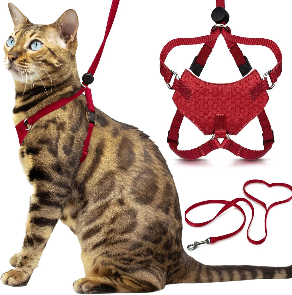 Houdini(TM) Escape Proof Cat Harness and Leash Set by OutdoorBengal - Black, Medium Cat Harness for Walking - Image 14