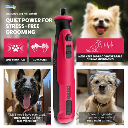 Diamondg dog nail trimmer with LED light tip illuminated