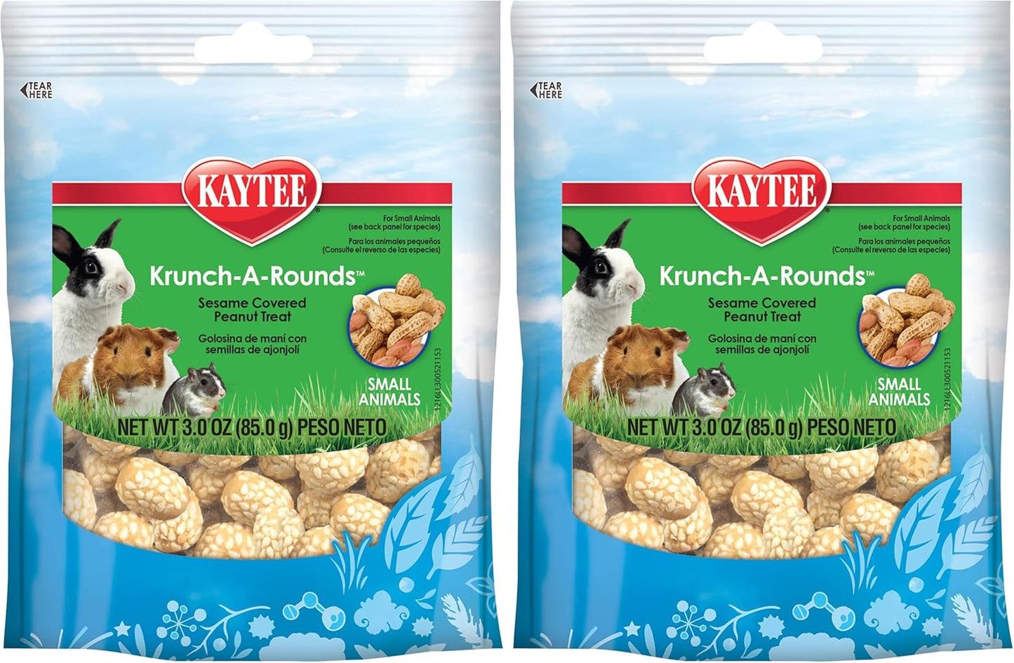 Kaytee Krunch-A-Rounds crunchy round pieces texture showcase