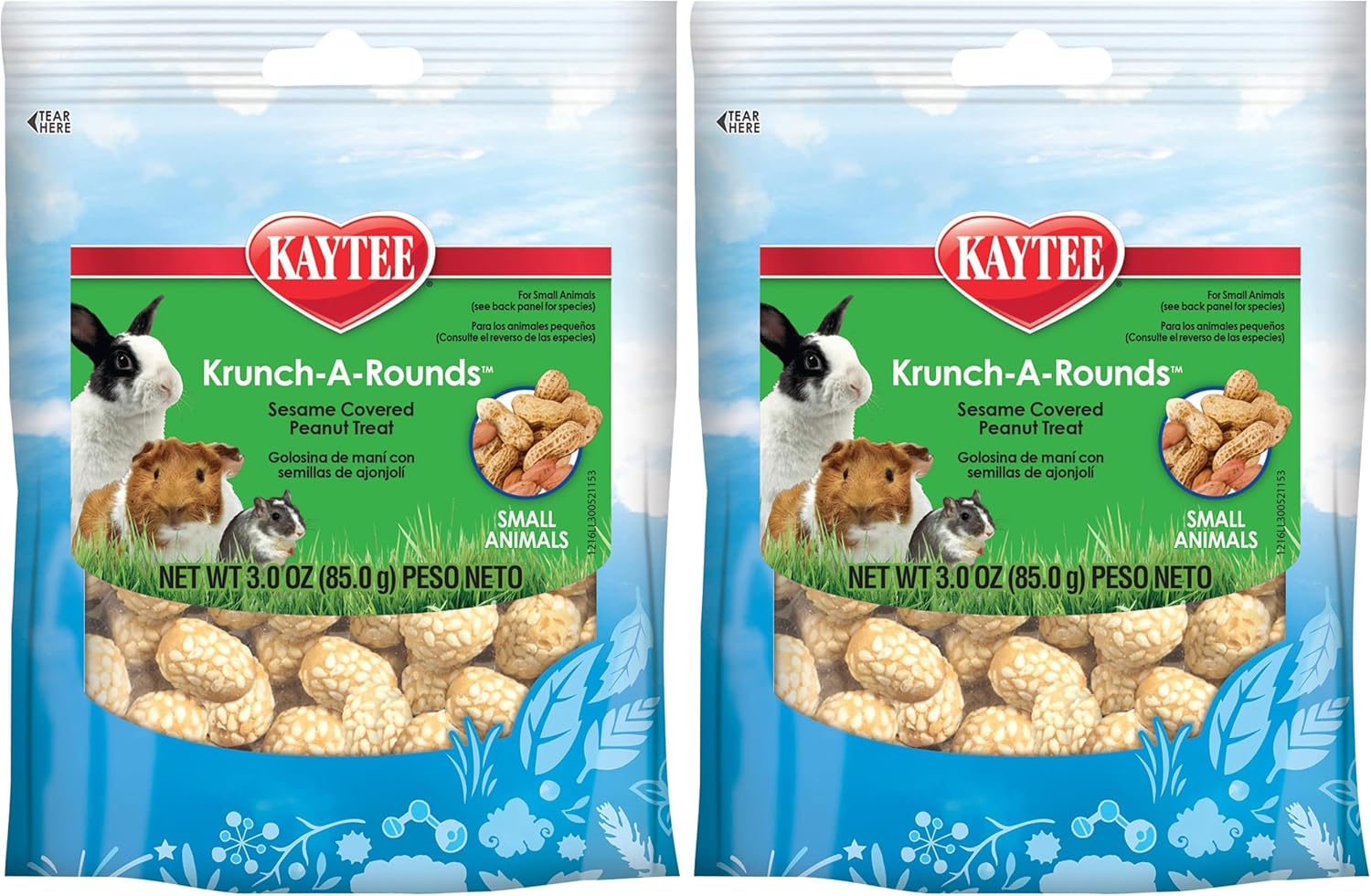 Kaytee Krunch-A-Rounds crunchy round pieces texture showcase