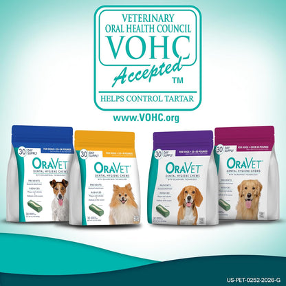 OraVet premium bacterial barrier protective dog dental sticks texture close up