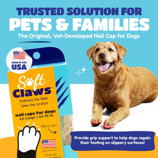 Soft Claws dog claw covers with non slip design for furniture protection