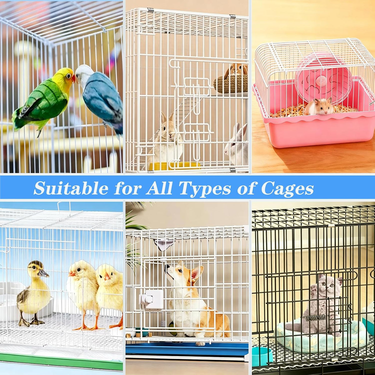 Gavigain parrot cage cleaning tools showing the integrated hanging storage holes.