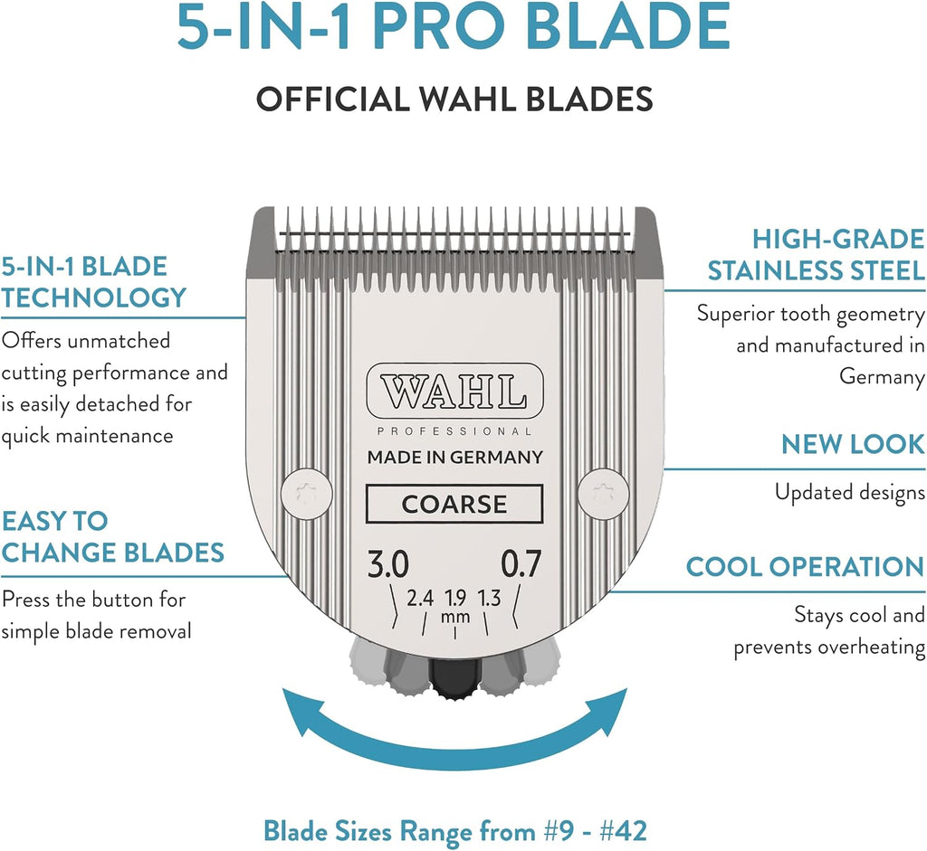 Wahl 2179-401 adjustable pet clipper blade back view showing attachment mechanism
