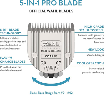 Wahl 2179-401 adjustable pet clipper blade back view showing attachment mechanism