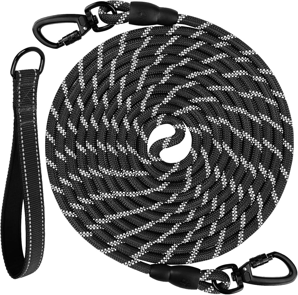 Joytale Long Leash for Dog with Removable Padded Handle, Heavy Duty Lead for Large Medium Dogs,15FT/30FT/50FT/65FT Reflective Training Leash for Play, Camping, Backyard Tie Out, Orange, 30FT - Image 9