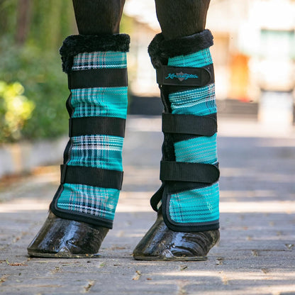 Kensington equine leg protection boots with fleece trim detail and secure straps