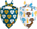 4th of July Dog Bandanas - 2 Pack Reversible USA Patriotic Bandana for Boy and Girl | Premium Durable Fabric | American Flag Pet Scarf for Small Medium Large and Extra Large Dogs (Large) - Image 11