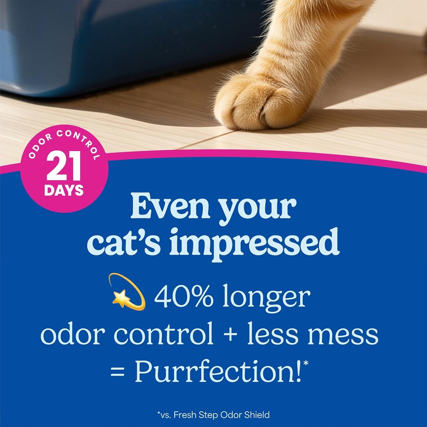 Clumping cat litter texture close up