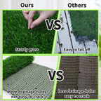 Bottom view showing drainage holes on pet turf pad