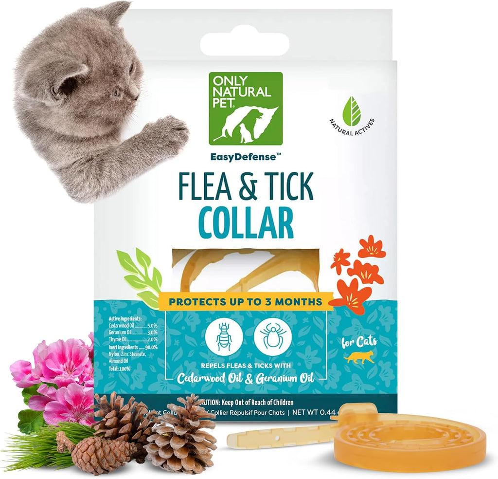Only Natural Pet EasyDefense Flea and Tick Cat Collar front view