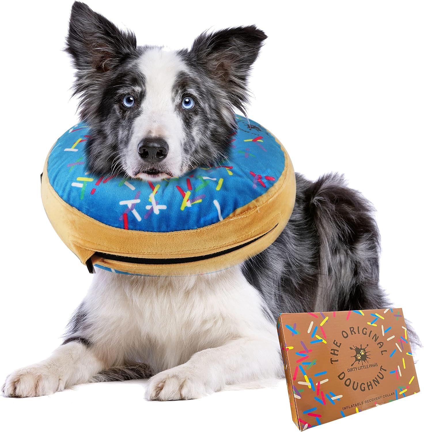 Adjustable soft plush pet collar for stress free surgery healing